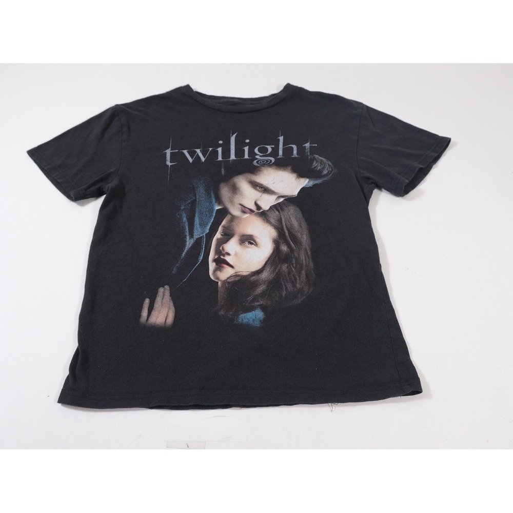 Twilight T-Shirt Women Medium Black Edward Bella Graphic Movie Short Sleeve